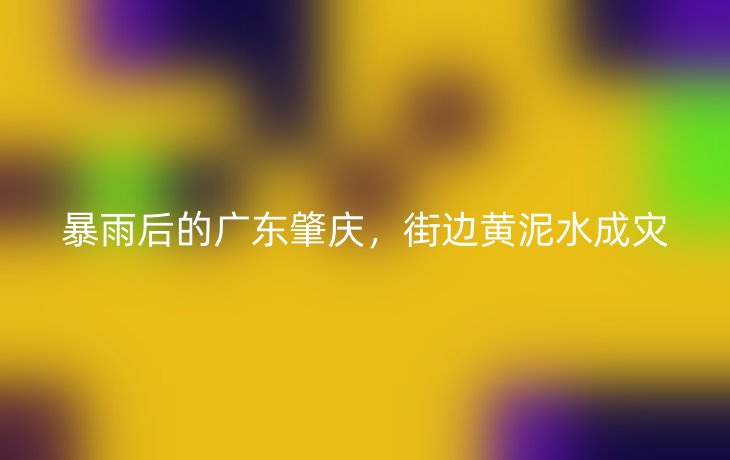 暴雨后的广东肇庆,街边黄泥水成灾_现代网新闻频道