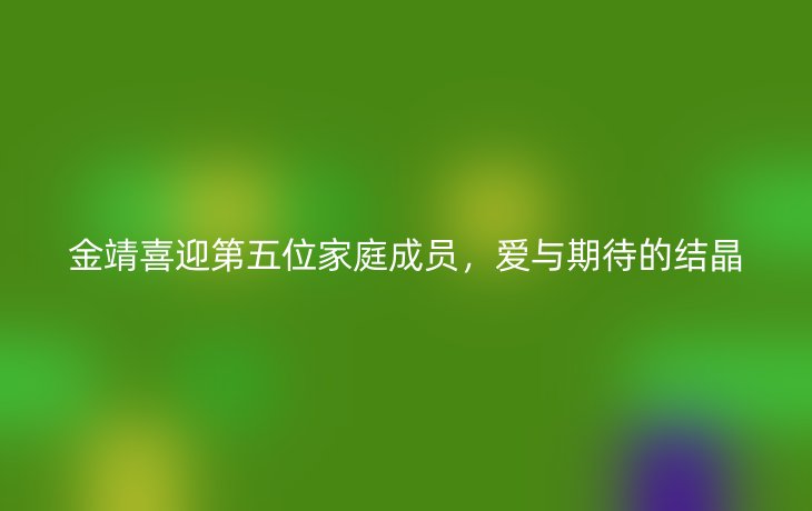 金靖喜迎第五位家庭成员,爱与期待的结晶_现代网新闻频道