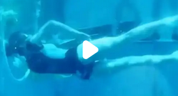 蓝盈莹潜水秀长腿:海洋探险中的优雅与勇气_现代网新闻频道