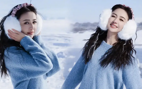 佟丽娅晒雪景美照笑容满面!直言“没有人能拒绝新疆的冬天”_现代网新闻频道