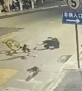 小伙骑车上班与猫咪相撞后摔伤，网友热议：谁的责任？_现代网新闻频道