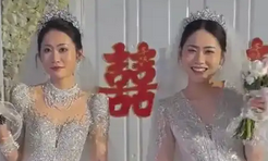 双胞胎空姐同日出嫁，礼金只收一份引热议_现代网新闻频道